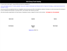 Tablet Screenshot of aaacheaptrashhauling.com